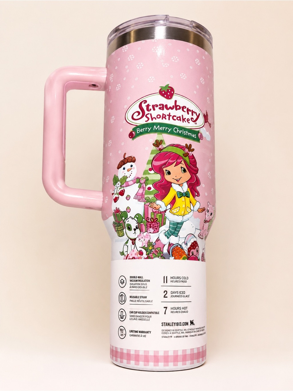 NWT Stanley x Strawberry Shortcake 40oz Quencher H2.0 Berry Merry Christmas